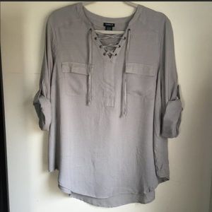 *126* Torrid CrissCross V-Neck Blouse